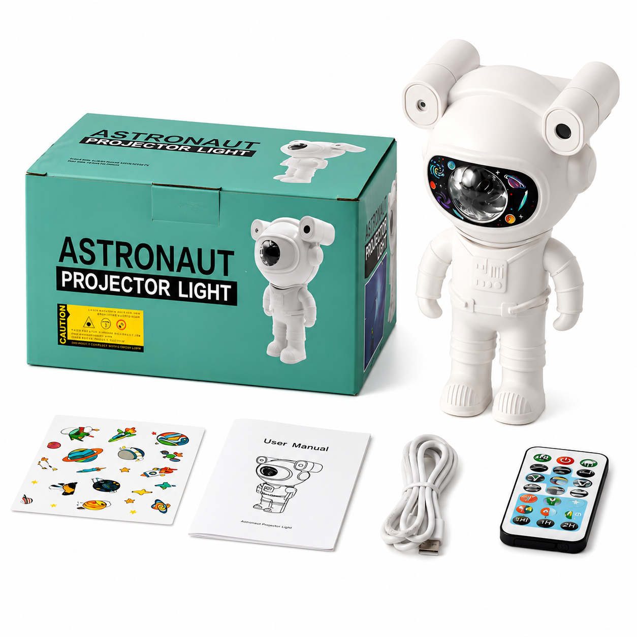 Astronauta proyector estrellas galaxia y parlante bluetooth