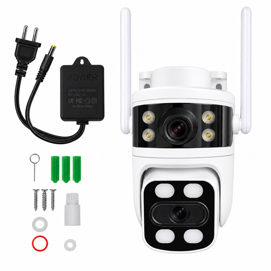 Cámara wi-fi exterior doble lente 12902
