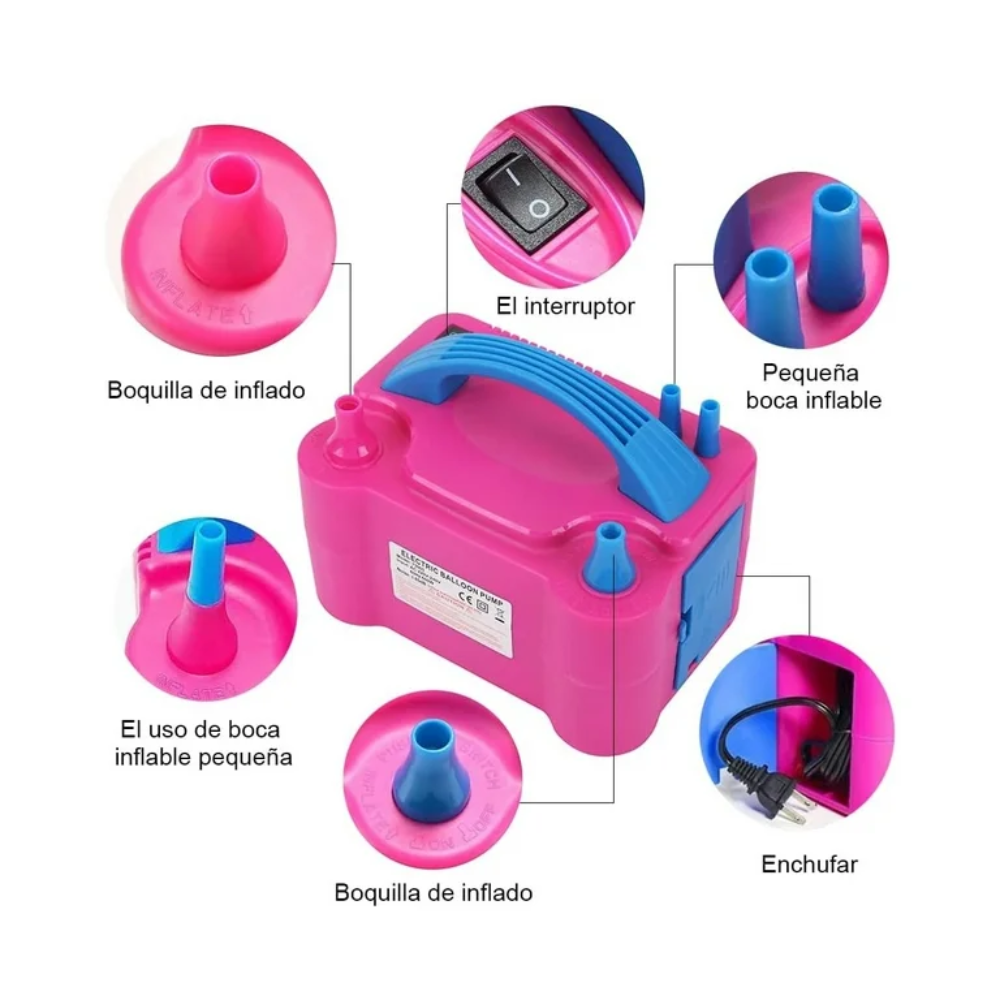 Bomba eléctrica para inflar globos