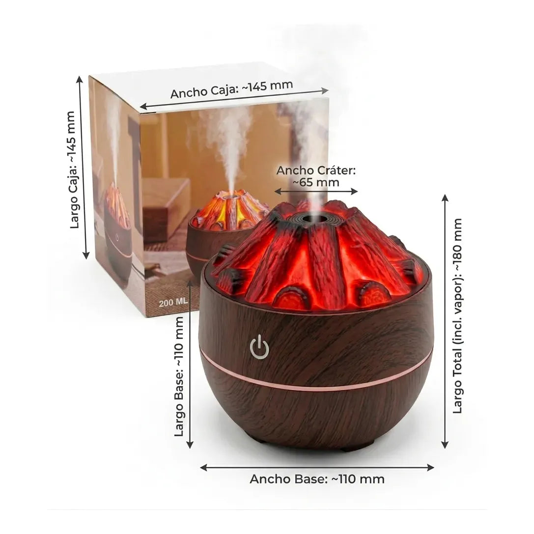 Humidificador Volcán de Lava